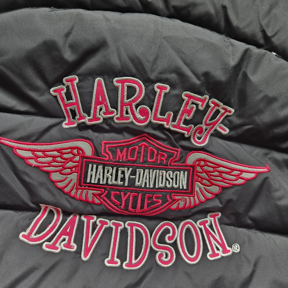 Harley-Davidson Kids Black Puffer with Fur Hood - Picture 5 of 6